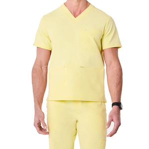 Uniforme de enfermería hospitalaria para hombres de primera calidad, poliéster de punto fácil de usar, disponible en todos los colores y tallas, venta al por mayor - Product Image 1