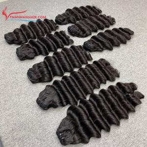 Precio de fábrica Extensiones de cabello virgen vietnamita crudo Cabello de onda profunda Tejido Cabello de calidad superior - Product Image 2