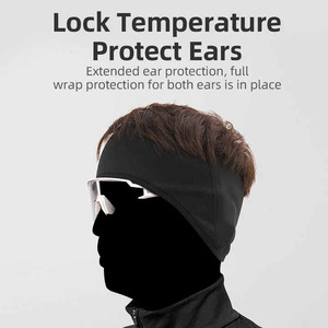 Bandeau de sport noir 100% coton, poids lourd, antidérapant, yoga, gym, cyclisme, course à pied, maintien sec, protection professionnelle, unisexe, fitness - Product Image 3