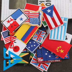 Tela de sarga de alta calidad para coser parche bordado de hierro logotipo personalizado al por mayor para decoración de sombreros insignias formas de flores de corazón - Product Image 3