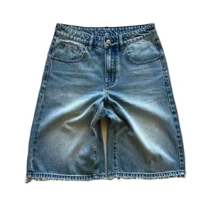 OEM ODM High Quality Custom Summer <b>Men</b> Casual Street Wear Breathable Eco-Friendly <b>Drawstring</b> Closure <b>Jeans</b> Carpenter Shorts - Product Image 1