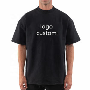 100% sudadera de lana de algodón pesado para hombre logotipo personalizado cuello redondo de gran tamaño hombro caído cuello alto ropa de calle camiseta de invierno - Product Image 3