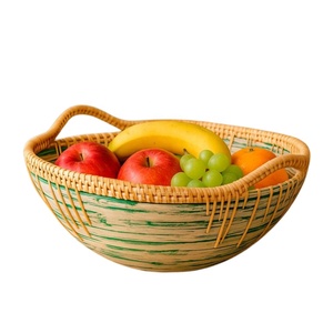 Bol en bambou écologique minimaliste, bol en bambou tressé pour vaisselle artisanale, décoration de cuisine, fabricant vietnamien - Product Image 2