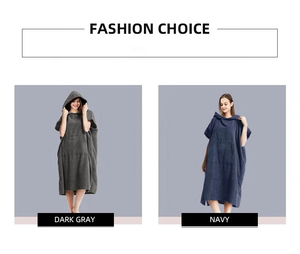 Microfiber Adults Beach <b>Toweling</b> Robe Hooded Towel <b>Poncho</b> Towel Surfing <b>Poncho</b> - Product Image 6