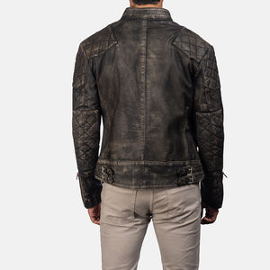 Wholesale Distressed Brown Leather <b>Jacket</b> <b>for</b> <b>Men</b> High Quality New Style with Hooded Collar <b>Fur</b> Decoration <b>jacket</b> <b>for</b> <b>men</b> - Product Image 4