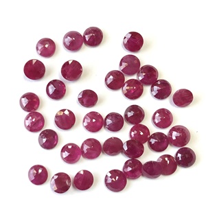 5mm Round Natural Ruby Loose Gemstones Faceted Mozambique Ruby Natural Stone For Jewelry Making Wholesale Price Vivaaz Gems