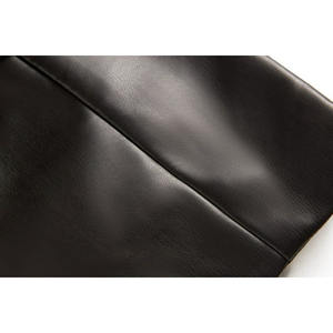 Unisex High Quality Genuine Leather <b>Vest</b> Button Closure <b>Black</b> Custom Logo Breathable Biker Jacket Winter Made Comfort Style Mind - Product Image 6