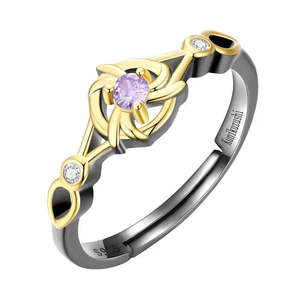 Anillo de Plata con Piedras Preciosas Inspirado en el Anime Genshin Impact para Regalo - Product Image 4