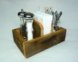Elegant Wooden Caddy With Smooth Polished Finish Perfect For Organizing <b>Kitchen</b> Countertops Dining <b>Tables</b> And Pantries - Product Image 1