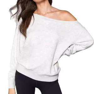 Low MOQ Brand Sweats Manufacture Slit Turtle Neck Over Sized Long Sleeve Pullover Women't <b>Sweatshirts</b> - Product Image 6