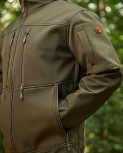 Veste Softshell de randonnée pour hommes la plus vendue sur mesure avec fermeture à glissière légère et nouveau design Boomletcorp prix de gros - Product Image 4
