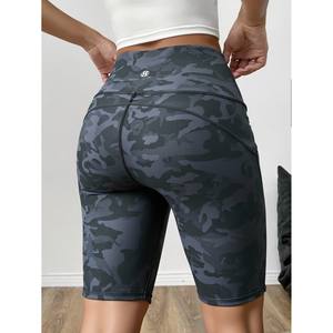 Shorts Deportivos de Cintura Alta con Tie-Dye para Mujer, Hechos de Spandex para Yoga y Fitness, Ropa Deportiva Ajustada con Cintura Elástica, Elegante - Product Image 4