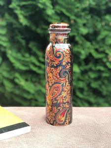 Custom Designed Hammered Pure <b>Copper</b> Water <b>Bottle</b> Ayurvedic Benefited Leak-Proof with Lid Free Shipping - Product Image 5