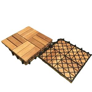 Tuiles de terrasse extérieures antidérapantes et imperméables en bois d'acacia du Vietnam, finition mate, surface huilée, design contemporain, garantie 5 ans - Product Image 2