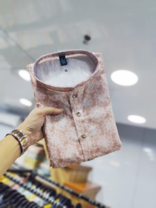 Desi boy look pur coton doux avec crochet séquence travail brodé et impression numérique Kurtas saison des fêtes - Product Image 5