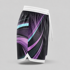 OEM Custom Women Athletic Shorts Elastic Waist Gym Running Workout Shorts Breathable Polyester <b>Mesh</b> - Product Image 4