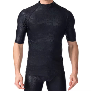 Rashguards imprimés numériques de couleur noire à manches courtes, rashguards MMA, rashguards à motif personnalisé jujitsu - Product Image 4