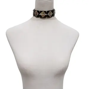 Handmade Buffalo Horn Choker Necklace for Women and Girls with Unique Natural Horn Colors Mixed