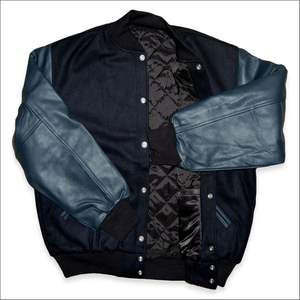 Nuevas Chaquetas Varsity Personalizables para Hombre, de Piel de Oveja, con Cuello Alto, Bordadas, de Lona, Casuales, Universitarias, Reversibles, con Cierre Frontal, OEM - Product Image 6