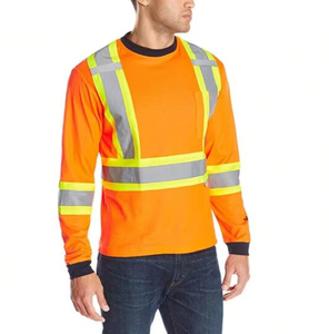 Polos de alta calidad con logotipo, ropa de trabajo de manga larga personalizada, ropa de seguridad reflectante forrada de algodón, alta visibilidad - Product Image 1