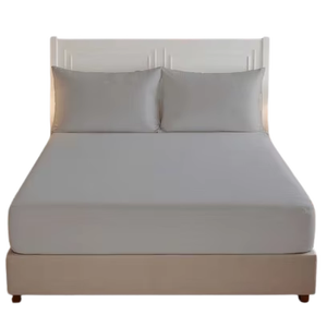 Juego de Ropa de Cama de 3 Piezas, Color Gris Sólido, Tamaño Doble 160x200cm, Mezcla de Algodón Suave y Transpirable, Estilo Simple para Uso Doméstico - Product Image 1