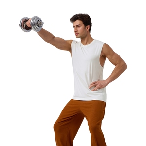 Quick Dry Soft Lightweight Cooling Feel Sleeveless Men's Tops Training Wear Workout Running Tank Top for Men - Product Image 4