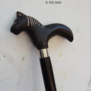 Mango tallado fino Bastón de madera Tamaño 90 cm Decoración para el hogar - Product Image 1