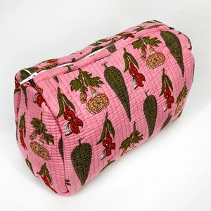 Juego de fundas acolchadas de algodón con cremallera de estilo vintage (pequeñas/medianas/grandes) bolsas de cosméticos de viaje resistentes al agua duraderas y ecológicas - Product Image 4