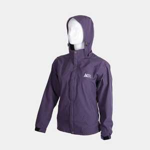 FHOH Women's Reversible 3XL Printed <b>Polyester</b>-<b>Filled</b> Windproof Breathable Zipper Long Casual Loose Stand Hood Outdoor Jacket - Product Image 3