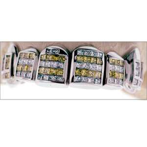 SARVA JEWELS 14k Or Blanc Grillz Lab Créé 925 Argent Hip Hop Glacé Personnalisé Princesse Cut Lab Grown Diamond Dents IGI Certifié - Product Image 6