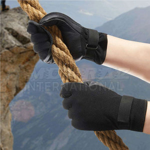 Durable High Quality Leather Rappelling <b>Gloves</b> for Rock Climbing Outdoor Adventure Anti-Slip <b>Moisture</b>-Wicking Silicone-free - Product Image 5