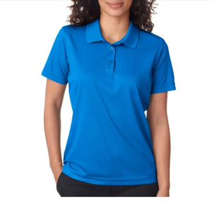 Diseño personalizado de las mujeres Slim Fit Golf Wear Longitud corta Poliéster Polos Proveedor Bordado Logo Botón Decoración - Product Image 3