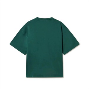 Color verde oscuro 100% algodón en blanco camiseta de gran tamaño 260 gramos peso pesado personalizado recortado camisetas de hombre - Product Image 5