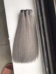 ผมต่อแบบเรมี่แท้ติดหนังกำพร้าผมตรงสีเทาจัดแนว100% - Product Image 2