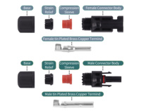 Connecteurs de câbles DC SNPVCC CE IP67 1000V 30A (mâle et femelle) pour panneaux solaires et systèmes photovoltaïques