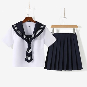 High Quality Cotton Jk School Uniform for Girls Japan Style Navy Sailor <b>Suits</b> Cute Pleated <b>Skirt</b> Cosplay Costumes <b>Women</b> - Product Image 6