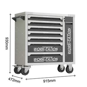 7-laden gereedschapswagen, zware uitvoering, stalen werkbankkast, ijzeren gereedschapskist met rollende gereedschapskist voor gereedschapsopslag in de werkplaats - Product Image 3