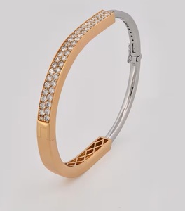 กำไลข้อมือเพชรทอง14K สำหรับผู้หญิงของขวัญเครื่องประดับหรูหราของขวัญครบรอบ - Product Image 1