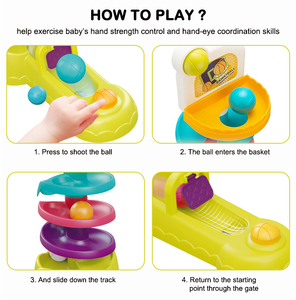 Kids Interactive <strong>Ball</strong> <strong>Drop</strong> <strong>Toys</strong> <strong>Educational</strong> Rolling <strong>Ball</strong> Track Basketball Shooting Game Stacking <strong>Toy</strong> for Children - Product Image 4