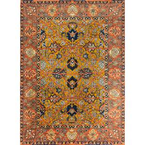 Alfombras de Lana Anudadas a Mano Far East Gold SPR-7141, Diseño Floral Clásico de Gran Tamaño para el Hogar, para Sala de Estar y Dormitorio - Product Image 1