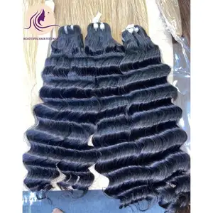 Best Quality Long Lasting Natural Bouncy Curl Hair Bundles Virgin Hair, 13x6 HD Human Hair Lace Front Wig, Full Lace Wig