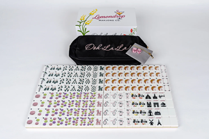 Ensemble de tuiles de Mahjong américain personnalisé en gros, rose, Oh La La, jeu de Mahjong de voyage de luxe en acrylique, table de divertissement - Product Image 5