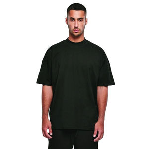 100% algodón 280 Gsm peso pesado Unisex de gran tamaño cuello redondo Camiseta suave estilo de calle en blanco para hombres patrón sólido - Product Image 1