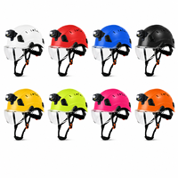 Casque de sécurité industriel HBC ANSI CE avec visière et protège-oreilles, casque de chantier ventilé avec visière, protection de la tête pour travaux de construction