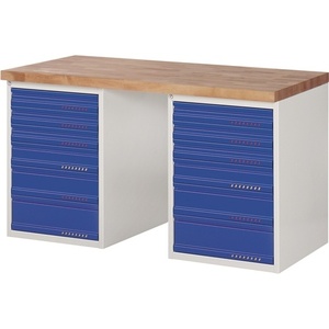 <b>Tool</b> Cabinet Workbench 650W 1500D 700H 840mm Beech Light Grey/Blue - Product Image 1