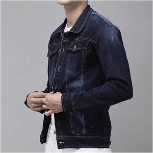Wholesale Hot Selling Winter <b>Men's</b> <b>Denim</b> <b>Jacket</b> Slim Fit Stand Collar Waterproof Windproof High Quality - Product Image 4