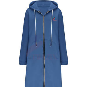 Sudaderas con capucha largas para mujer de calidad superior Tela de punto transpirable con cuello con capucha Venta caliente Técnicas impresas en línea - Product Image 1