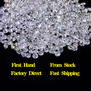 Piccole dimensioni bianco rotondo GRA Moissanite diamante pietre sciolte 3mm 4mm 5mm 6mm produttore di <span class=keywords><strong>prima</strong></span> mano prezzo di fabbrica all'ingrosso - Product Image 3