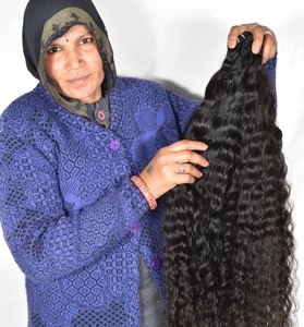 Fabrique Cuticule Aligné Pas Cher 100% Indien Couleur Naturelle cheveux femmes noires Vente en Gros Ondulé Tissage Extensions de Cheveux Humains - Product Image 1