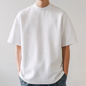 เสื้อยืดโอเวอร์ไซส์สำหรับผู้ชายเสื้อยืดพิมพ์ลายโลโก้ตามสั่งบนผ้าถักพิมพ์ลายดิจิทัล - Product Image 5